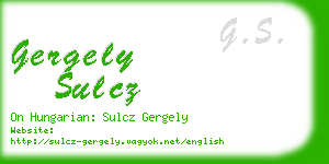 gergely sulcz business card